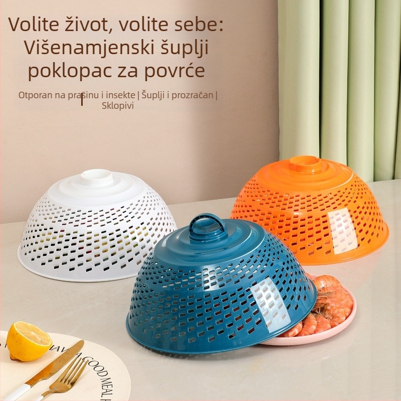 Prozračno pokrivalo za povrće za ljeto, plastičan pokrov za stol za jelo, prozračan i otporan na insekte