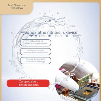 Nitril jednorazovne rukavice, bez praška, bijele, za čiste prostore, veličine 9 i 12 inča, 100 kom