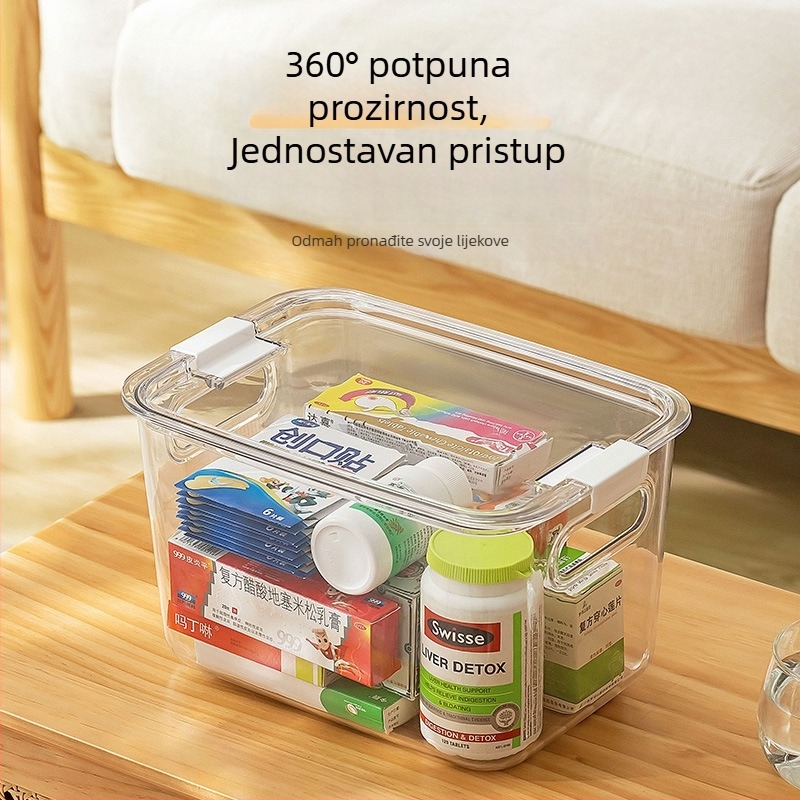 Prozirna višenamjenska kućna kutija za pohranu sa poklopcem, od tvrde plastike, organizator za igračke i grickalice