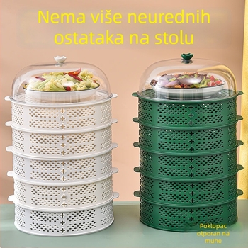 Višeslojni poklopac za povrće s poklopcem, za ostatke obroka, zaštita od muha i insekata, kućna uporaba.