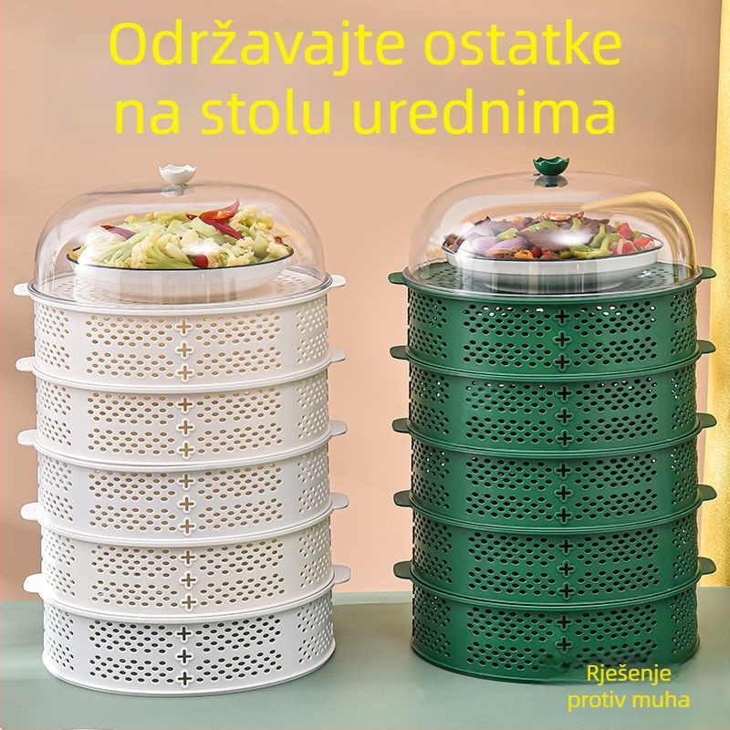 Višeslojni poklopac za povrće s poklopcem, za ostatke obroka, zaštita od muha i insekata, kućna uporaba.