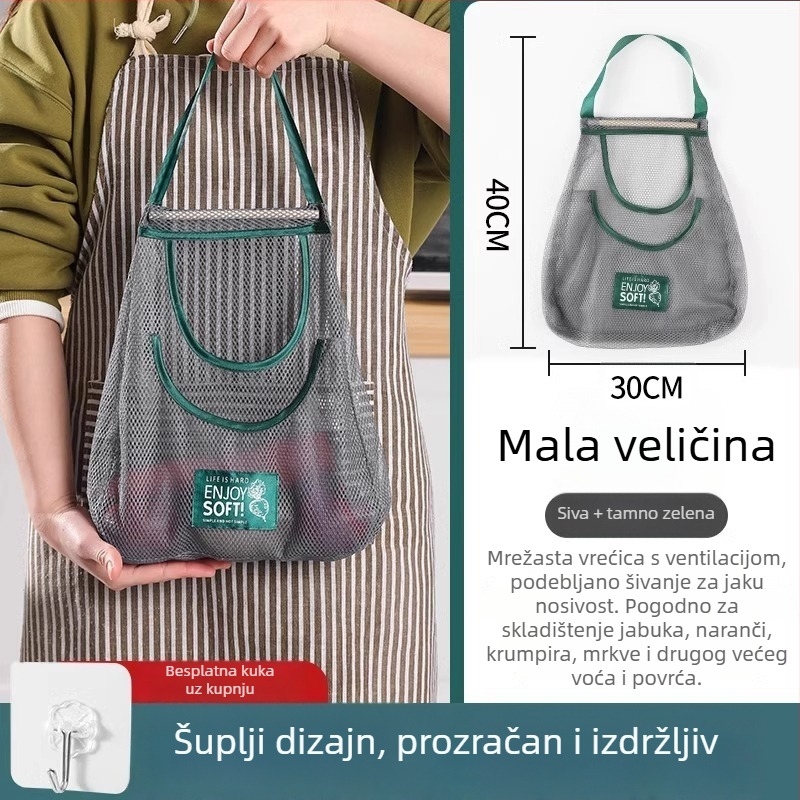 Zidni organizator za skladištenje luka, đumbira i češnjaka