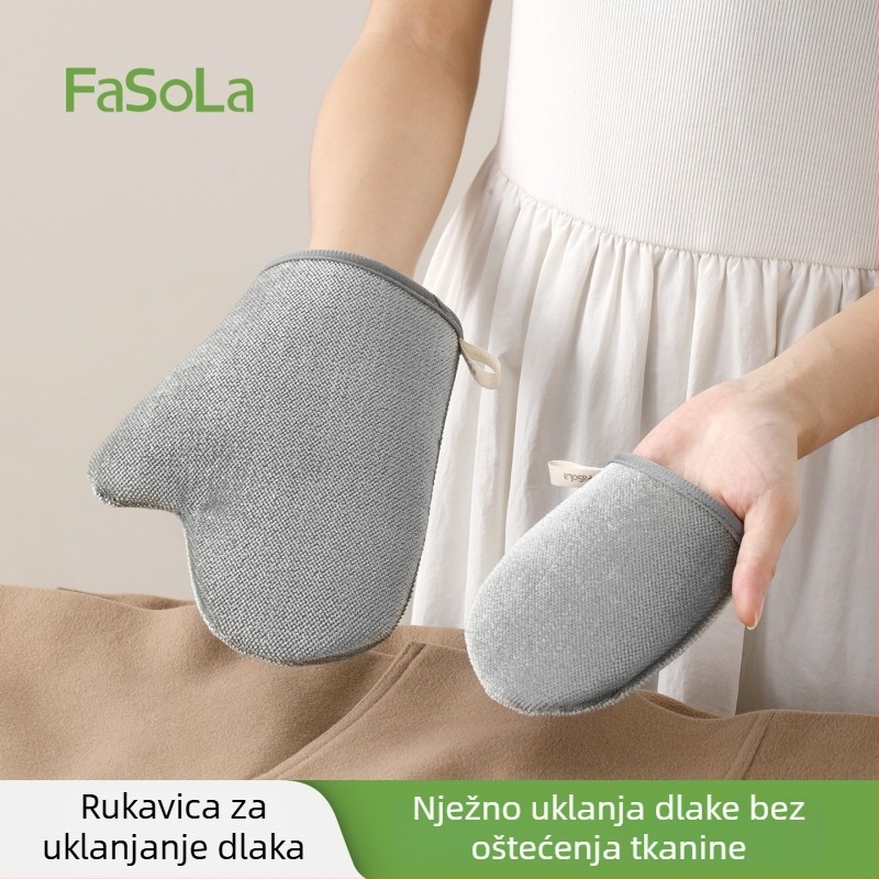 FaSoLa elektrostatne rukavice za uklanjanje dlaka za kućnu upotrebu – čišćenje kauča i odjeće, uklanjanje dlaka mačaka i pasa, kompaktan prenosni dizajn