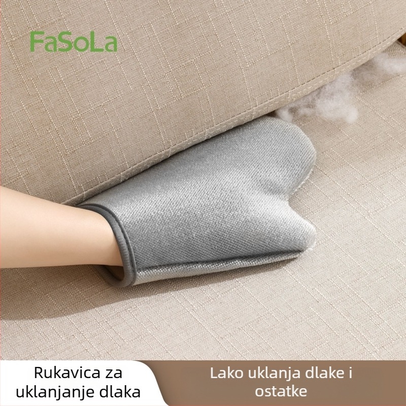 FaSoLa elektrostatne rukavice za uklanjanje dlaka za kućnu upotrebu – čišćenje kauča i odjeće, uklanjanje dlaka mačaka i pasa, kompaktan prenosni dizajn