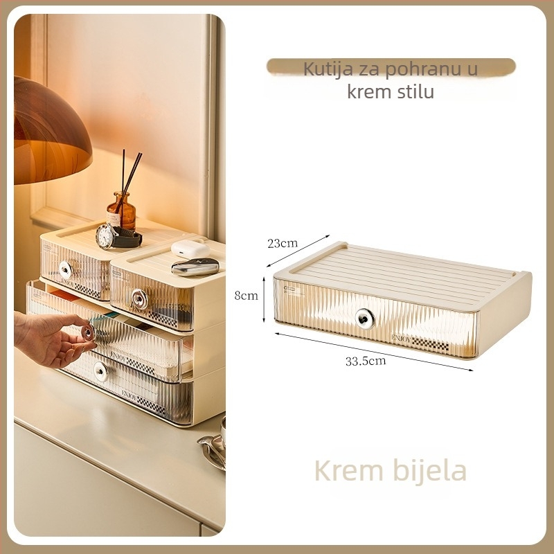DIY stolni organizator za kozmetiku s ladicama – velika kapaciteta, višeslojni, može se slagati