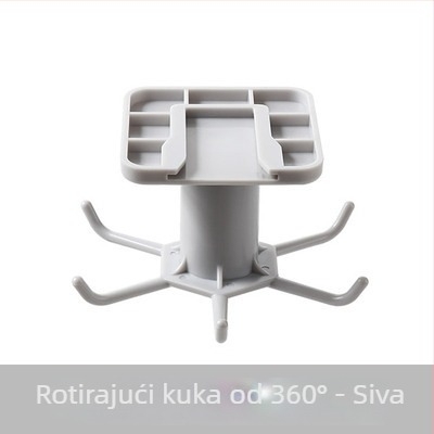 Kuka za kuhinju s 6 kandži za žlice i spatule, zidni okretni organizator za male dijelove
