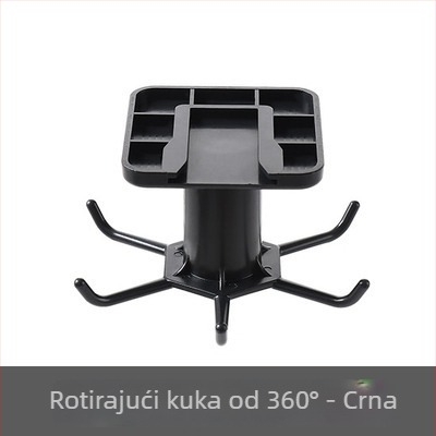 Kuka za kuhinju s 6 kandži za žlice i spatule, zidni okretni organizator za male dijelove