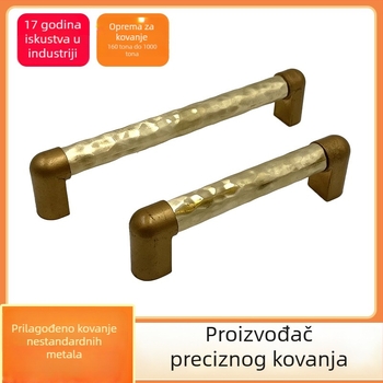 Prilagođena ručka za ladicu namještaja, kovana mesingana s T-oblikom osovine za vinarski ormar