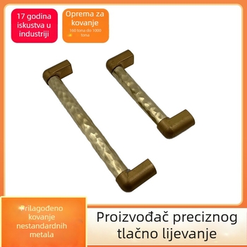 Prilagođena ručka za ladicu namještaja, kovana mesingana s T-oblikom osovine za vinarski ormar