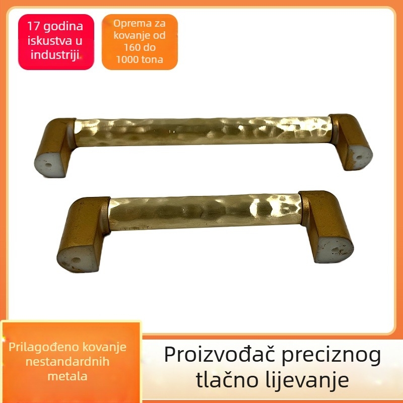 Prilagođena ručka za ladicu namještaja, kovana mesingana s T-oblikom osovine za vinarski ormar