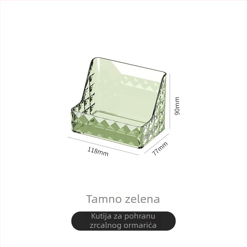 Zidni ogledalo-ormarić s dijamantnim uzorkom, bez bušenja, za kozmetiku i ruževe u kupaonici