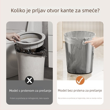 Grass Bean lagani luksuzni stolni koš za smeće, proziran koš za papir u obliku bure, 12 L