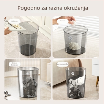 Grass Bean lagani luksuzni stolni koš za smeće, proziran koš za papir u obliku bure, 12 L