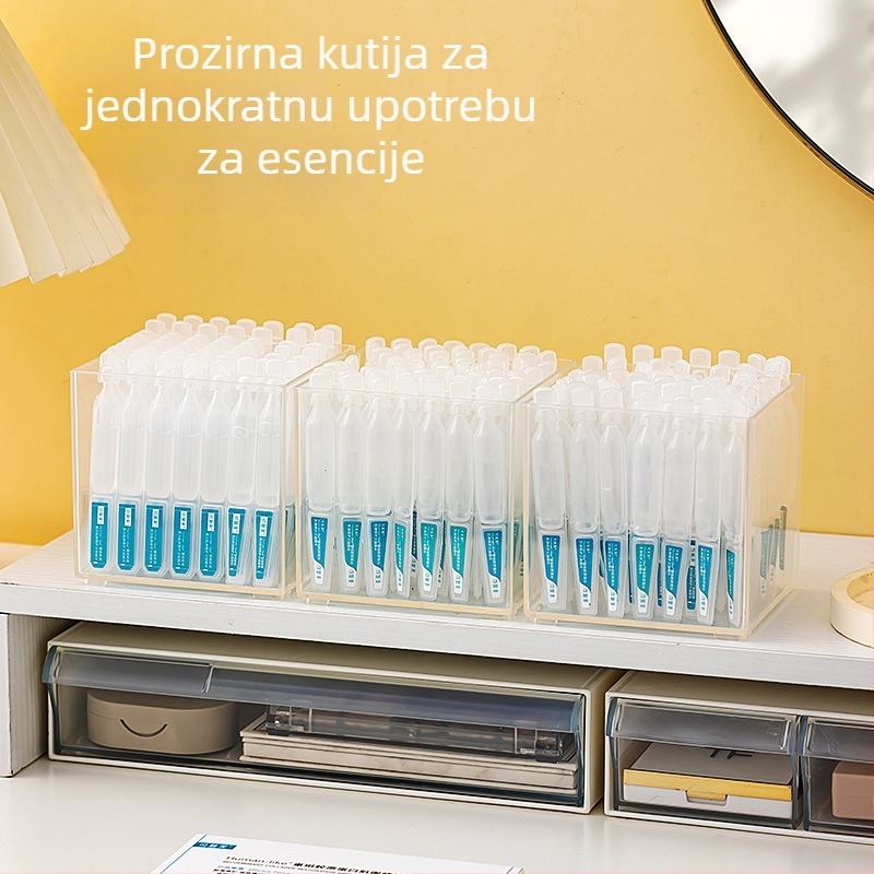 Stolni organizator kozmetike s poklopcem – veliki kapacitet za ruževe, uzorke parfema i proizvode za njegu kože