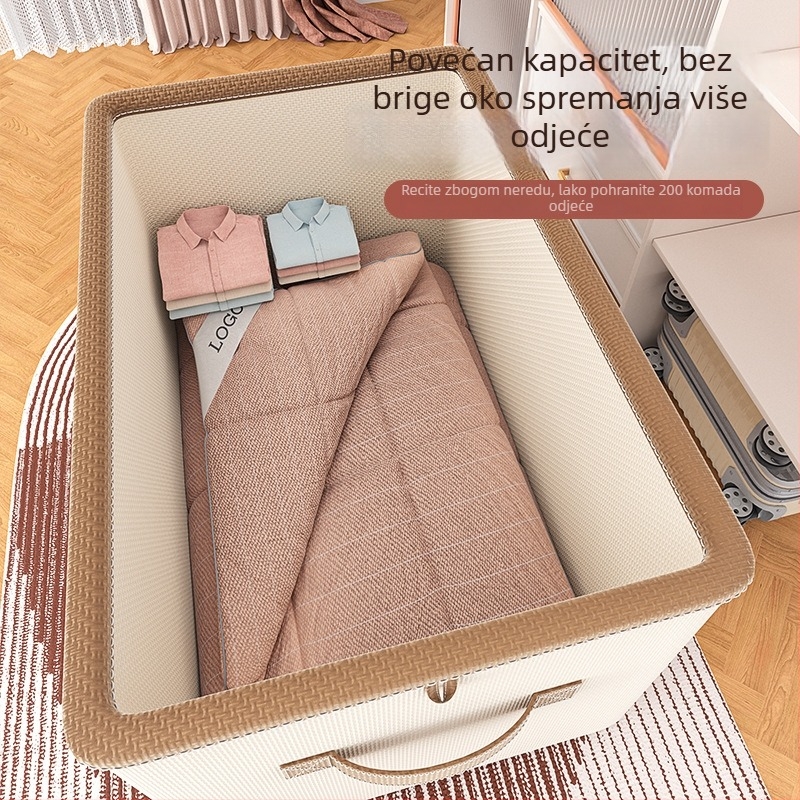 Star Dog kutija za skladištenje s poklopcem, veliki kapacitet, za odjeću, deke i igračke, sklopiva