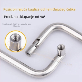 Od inox čelika sklopiva ručka LS503-72 za industrijski ormar za skladištenje energije i kutija alata, ručka u obliku U, otporna na hrđu, XAL56
