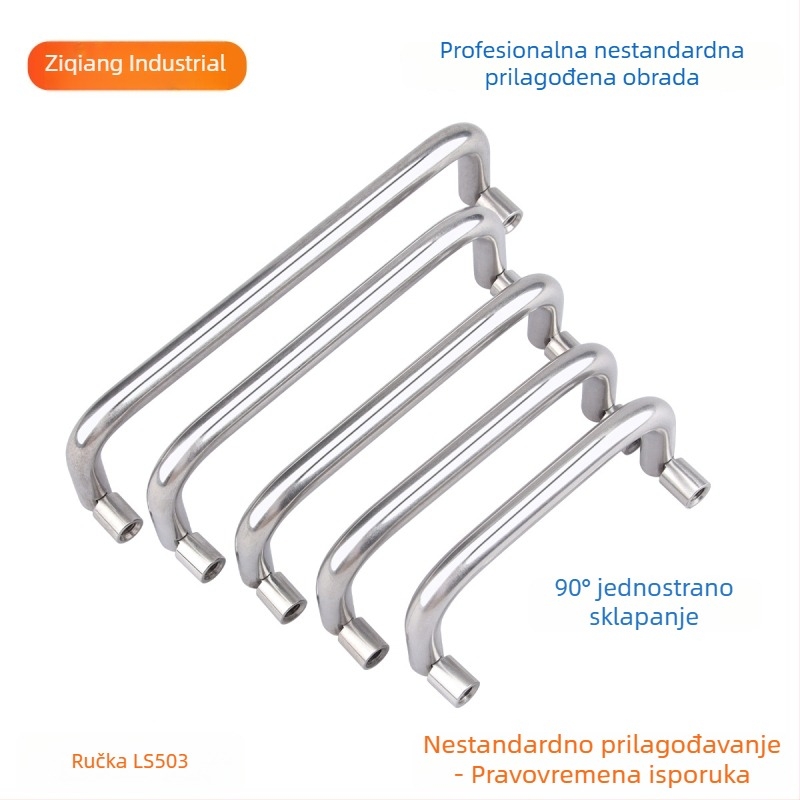 Od inox čelika sklopiva ručka LS503-72 za industrijski ormar za skladištenje energije i kutija alata, ručka u obliku U, otporna na hrđu, XAL56