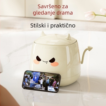 Stolna kanta za otpad s poklopcem, mini, slatka, premium plastika, otvaranje pritiskanjem, model 2026, kućna upotreba