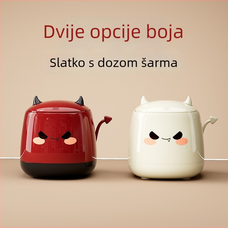 Stolna kanta za otpad s poklopcem, mini, slatka, premium plastika, otvaranje pritiskanjem, model 2026, kućna upotreba