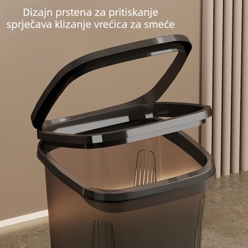 Kuhinjski smećar za kućnu upotrebu, vrhunski moderni stil, prozirni spremnik za otpad za WC i kupaonicu.