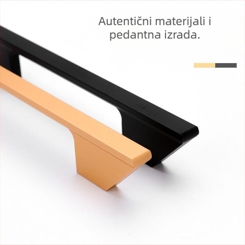 2745 Weifa Crna aluminijska ručka za vrata ormarića, Europski stil