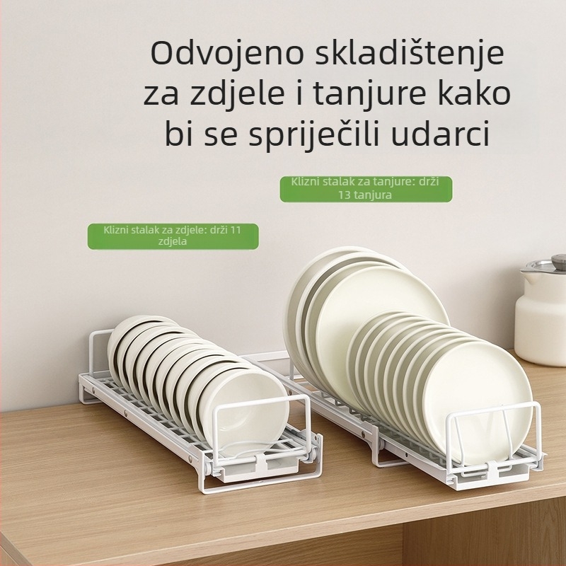 FaSoLa Sušilica posuđa i tanjura za kuhinjski ormarić, ljepilna fiksacija, produženi ladni stalak za posuđe