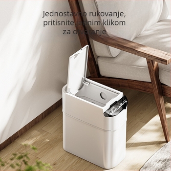 Kantica za otpad s poklopcem za uska mjesta, kućna upotreba, luksuzan stil, velik kapacitet za kupaonicu, dnevni boravak i kuhinju