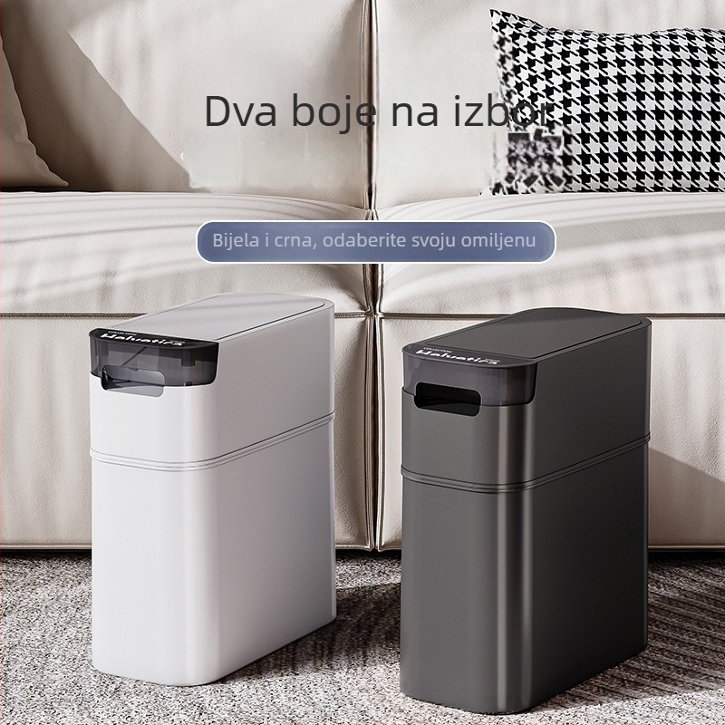 Kantica za otpad s poklopcem za uska mjesta, kućna upotreba, luksuzan stil, velik kapacitet za kupaonicu, dnevni boravak i kuhinju