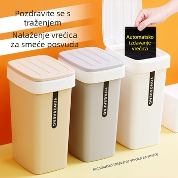 Automatska kanta za smeće s pritisknim poklopcem, 12 L, za dom, dnevni boravak, kuhinju i ured