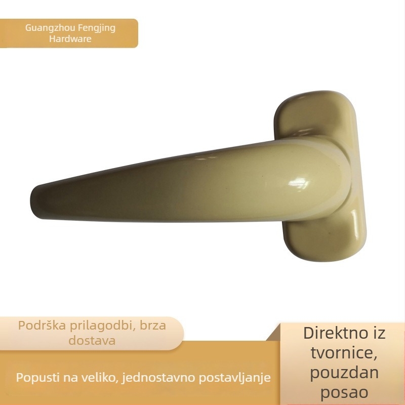 Moderna minimalistička ručica za vrata od cinkovog legura s lakiranim premazom, ručica od aluminijskog legura za vrata i prozore