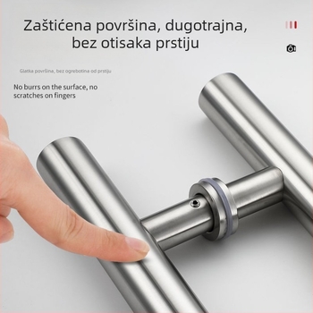 Kvaka za staklena vrata, debeli klizni ručaj, velika kupaonska ručka