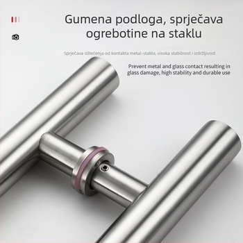Kvaka za staklena vrata, debeli klizni ručaj, velika kupaonska ručka