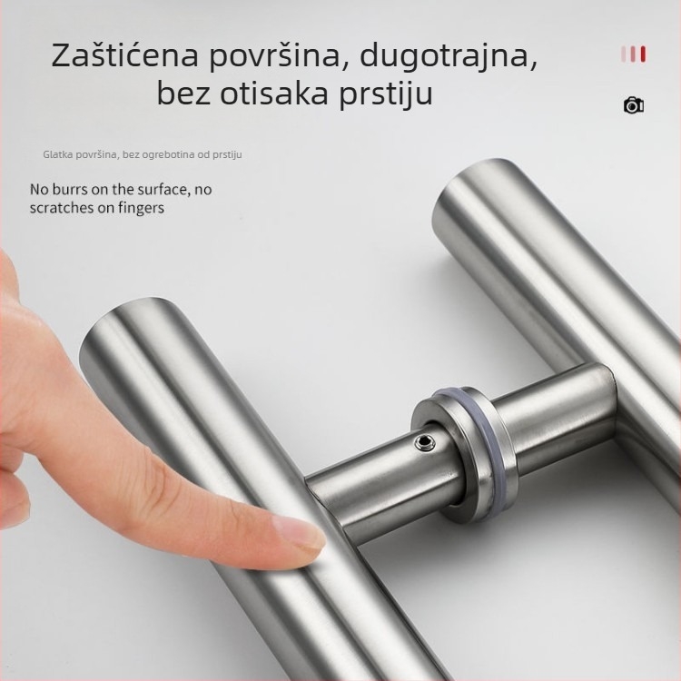 Kvaka za staklena vrata, debeli klizni ručaj, velika kupaonska ručka
