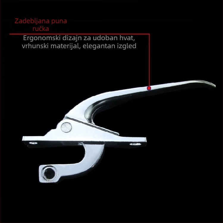 Kuka za krilno prozorsko okno od aluminijske legure, spojka gore-dolje i rotirajuće zaključavanje