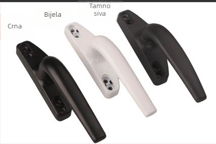 Kuka za prozor od aluminijske legure za krilne prozore s vanjskim otvaranjem, termički razdvojena oprema, vučna ručka, dizajn polumjeseca