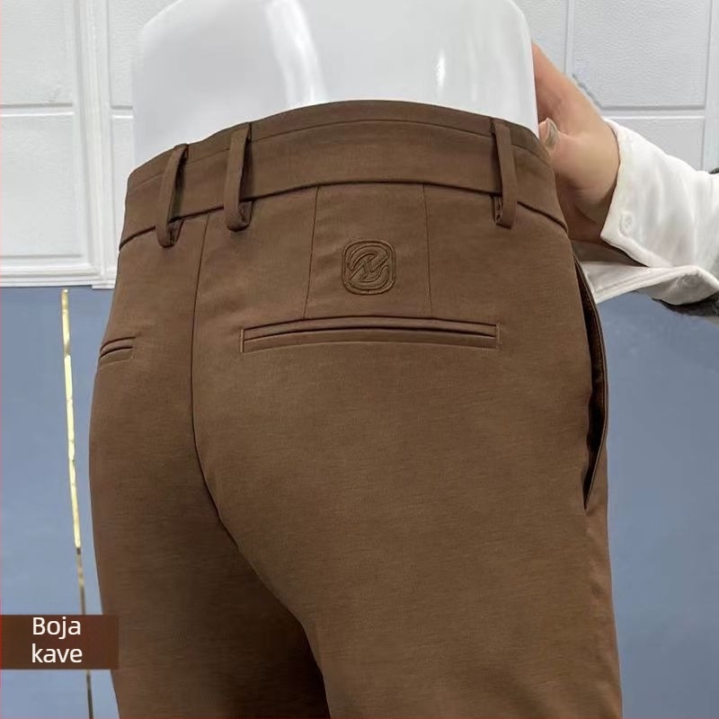 Premium muške poslovne hlače, lagane ljetne, uski kroj, udobne za nošenje, minimalistički korejski stil