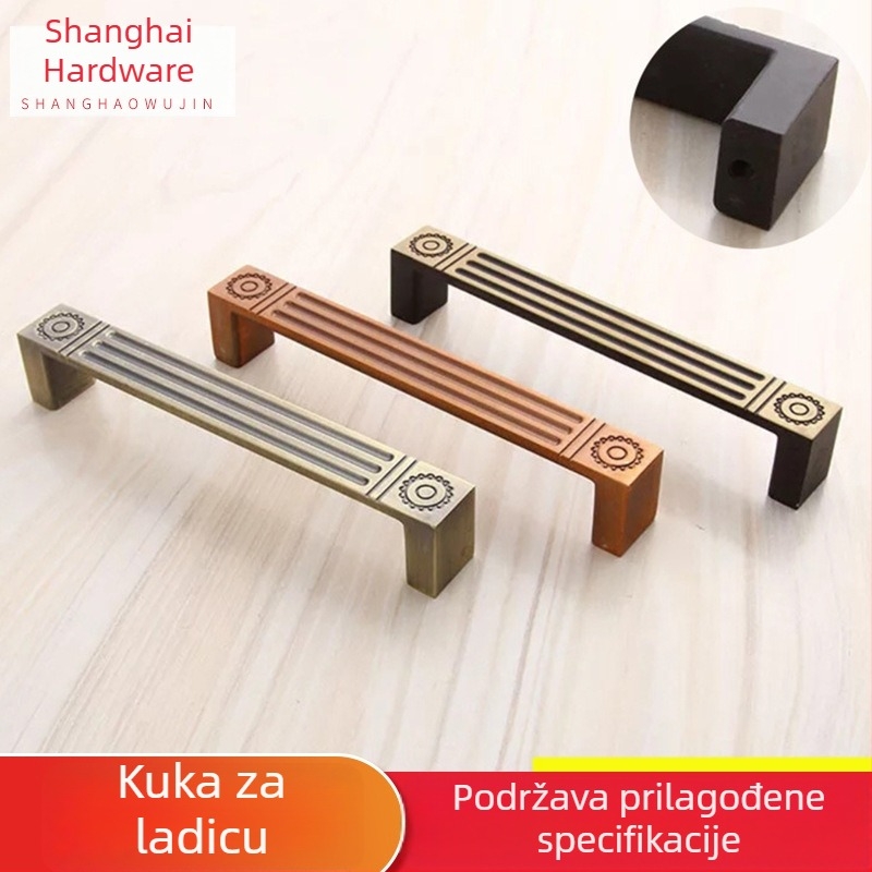 Europski stil ručka za vrata ormara, od cinkove legure, jednostavna i elegantna