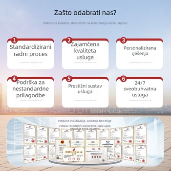 Prilagođena ručica za hotelska staklena vrata – 304 nehrđajući čelik, lakirani drveni uzorak, srednja drvena ručica, skup metalnih dijelova