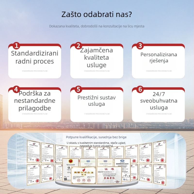 Prilagođena ručica za hotelska staklena vrata – 304 nehrđajući čelik, lakirani drveni uzorak, srednja drvena ručica, skup metalnih dijelova