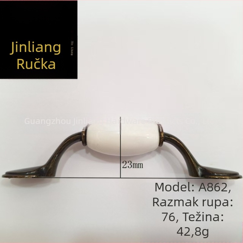 094–A862–76 Vintage ručka s orchidom za ladice i ormane, novi kineski stil, cinkova legura