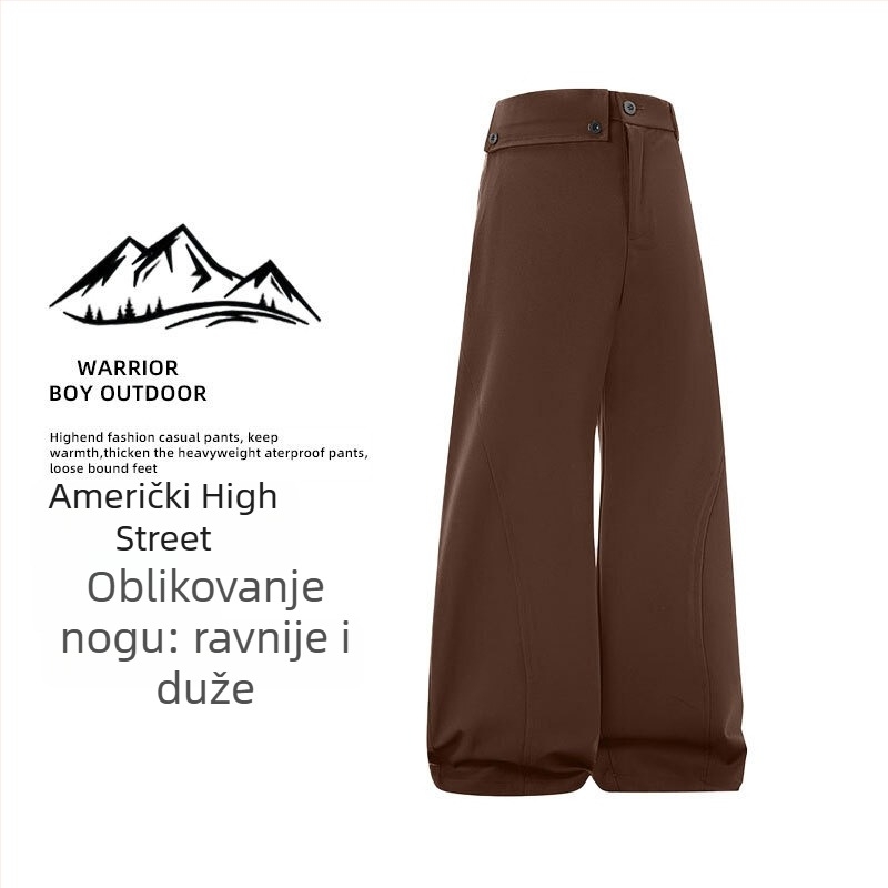 Muške hlače s plisama i draperijom, vintage stil, široke nogavice, casual
