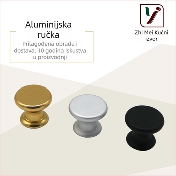Europski stil, jednostavna i čvrsta aluminijska ručica s jednim otvorom, antikno mat završna obrada zlato–crna za vrata ormara i komoda