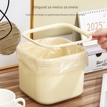 Desktop kanta za smeće s poklopcem, novi 2025 model, za studentski dom, ured i kuću, mali kompaktni koš za papir