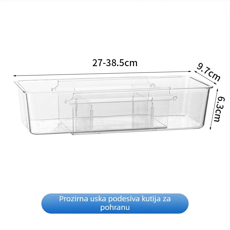 PET kutija za ladicu s izvlačnim dijelom, za kuhinjske posuđe i uredski organizator radnog stola