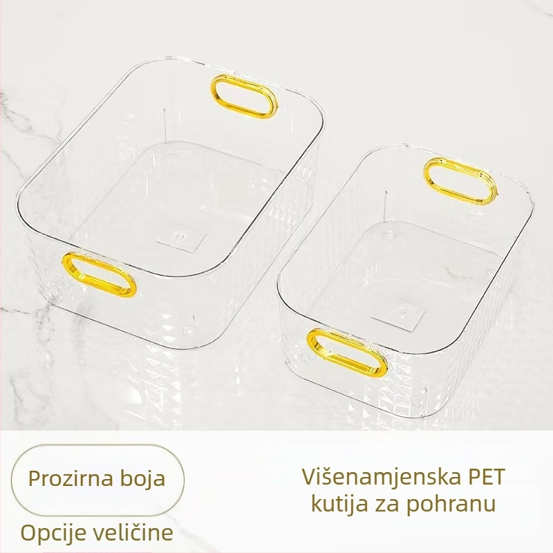 Kozmetička kutija s dijamantnim uzorkom za stolni prostor, višenamjenski organizator za grickalice i sitnice, kuhinjski organizator, plastična kutija za kućnu upotrebu
