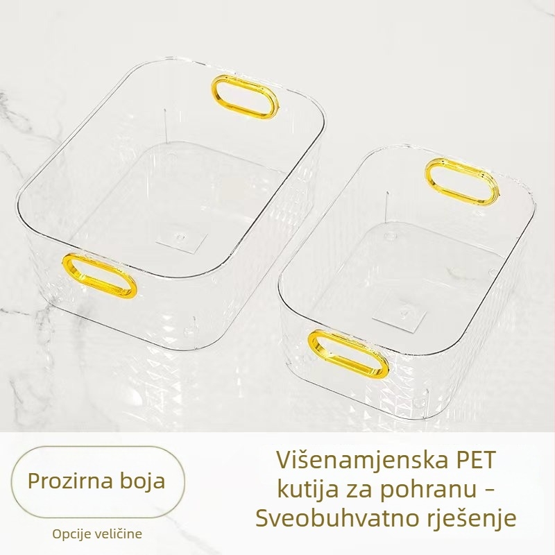 Kozmetička kutija s dijamantnim uzorkom za stolni prostor, višenamjenski organizator za grickalice i sitnice, kuhinjski organizator, plastična kutija za kućnu upotrebu
