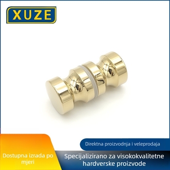 Par ručki od aluminijske legure za staklena vrata tuš kabine, čvrste male ručke, montaža jednim otvorom