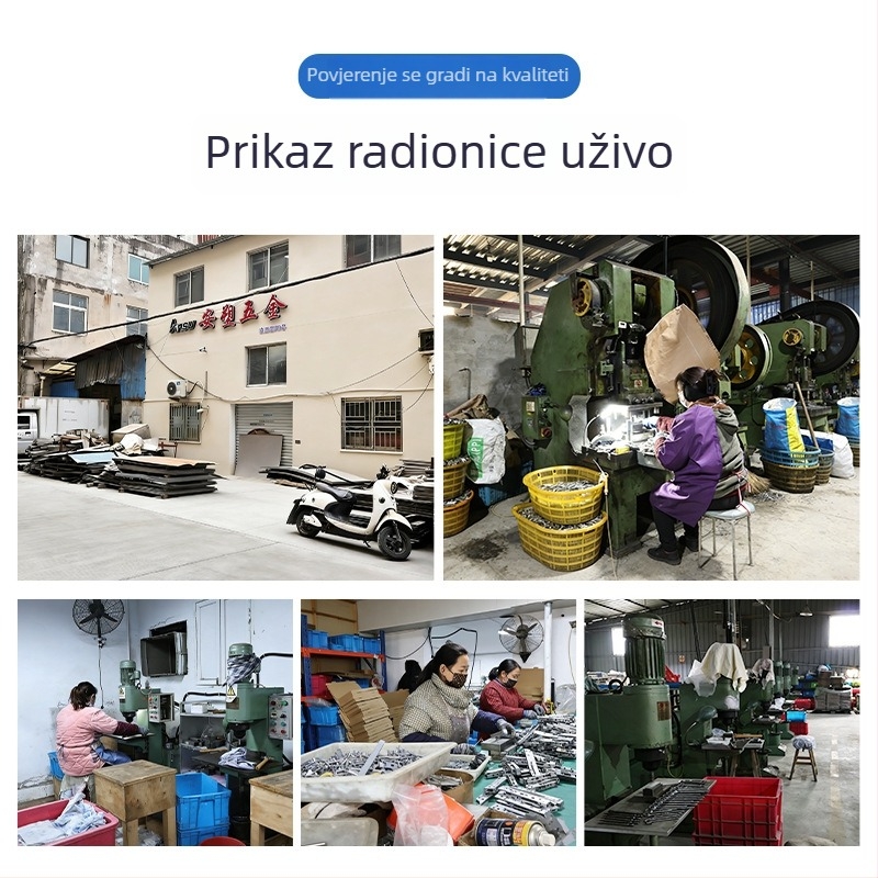 Drške za vrata i prozore od aluminijskog legura s priborom za brave, za unutarnja vrata (spavaće sobe, sobe) – univerzalni tip