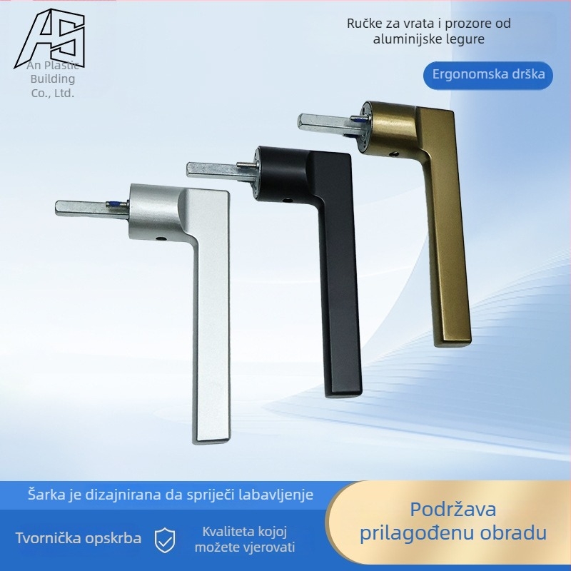Drške za vrata i prozore od aluminijskog legura s priborom za brave, za unutarnja vrata (spavaće sobe, sobe) – univerzalni tip