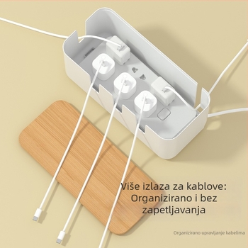 Kutija za skladištenje kablova s poklopcem, za kabelske žice, napajanje i podatkovne kablove